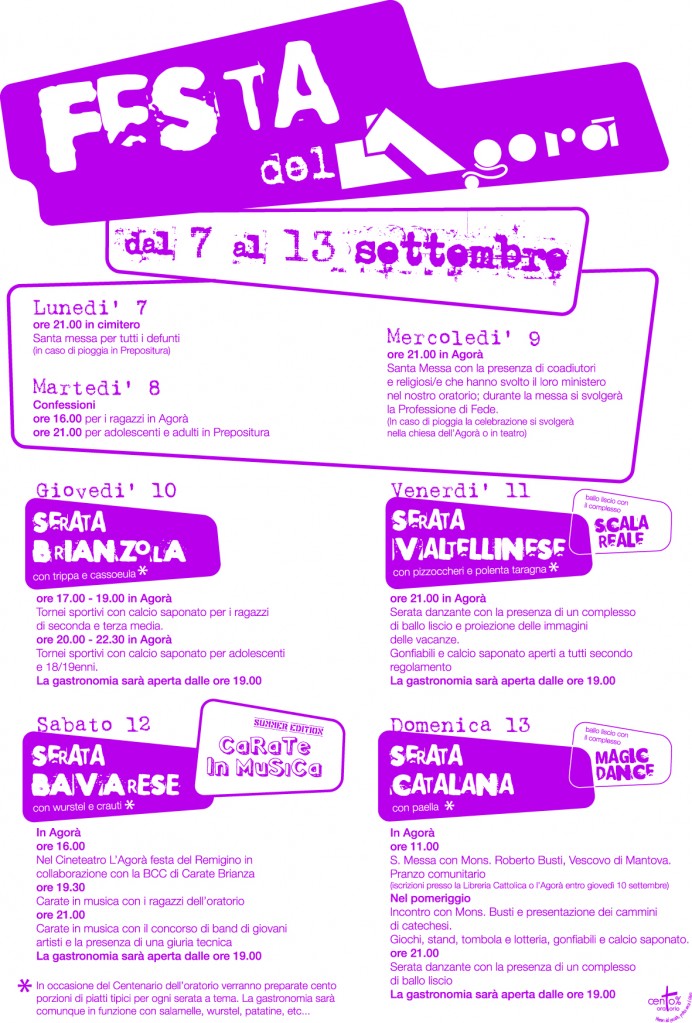 Festa dell'Agorà 2009 - Programma